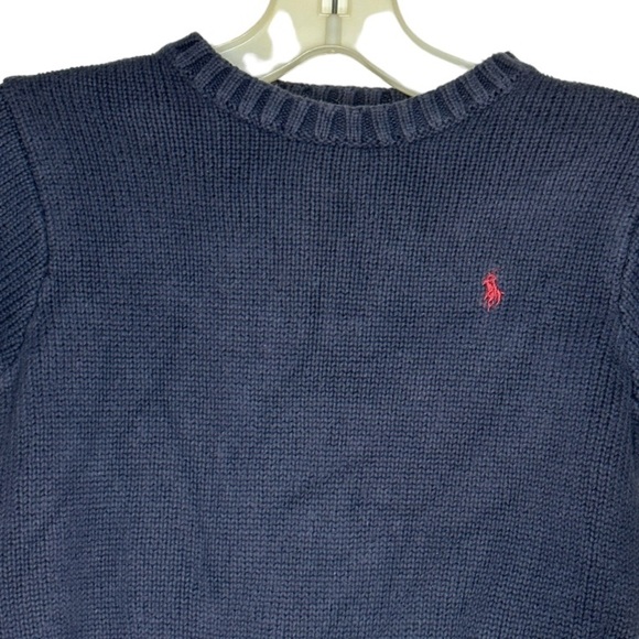 Vintage Polo by Ralph Lauren‎ Navy Cotton Sweater - Picture 2 of 6